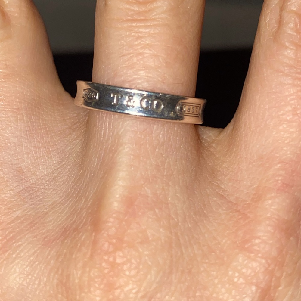 Tiffany & Co sterling silver ring 1837, size 6